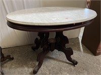 OVAL TOP MARBLE TOP TABLE