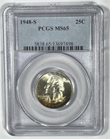 1948-S Washington Silver Quarter PCGS MS65
