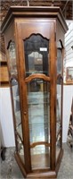 ETHAN ALLEN COUNTRY FRENCH LIGHTED CURIO CABINET