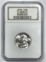 1954 Washington Silver Quarter NGC MS65
