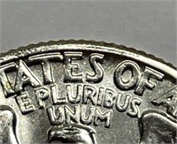 1961 Washington Silver Quarter Type B Reverse BU