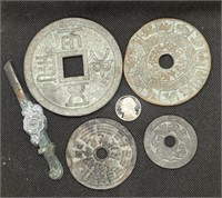 Collection of old Chinese coins