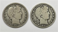 1901 P & O Barber Silver Half Pair