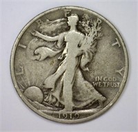 1919-D Walking Liberty Silver Half Very Good VG