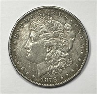1878 Morgan Silver $1 7 TF Rev '79 AU