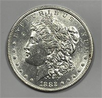 1882-O Morgan Silver $1 About Uncirculated AU