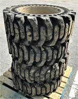 (4) Used SolidFlex Skidloader Tires