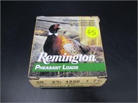 (1) Full Box of (25) Remington 20 Gauge Pheasant