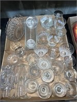 37 PIECES OF CLEAR GLASS