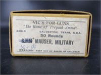 (1) Box of (28) 30-06 Mauser Military Rounds