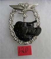 German tank battle badge WWII style