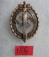 German Coburg badge bronze color WWII style