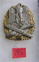 German general assualt badge 100 actions WWII styl