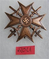 German Spanish Cross with swords badge WWII style