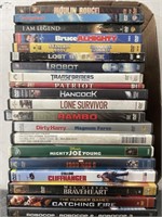 Lot of 20 DVDS- Bruce almighty, I robot, Rambo,