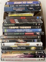 Lot of 20 DVDs- tropic thunder, Indiana jones,