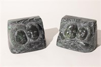 SOAPSTONE BOOKENDS