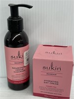 Lot of 2 sukin beauty products- cream cleaner and