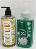 Lot of 2 hand soaps - love beauty and planet yuzu