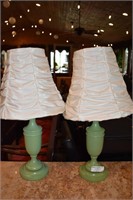 2- GREEN LAMPS