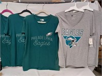 5 new NFL football Eagles shirts all women's small