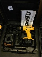 Dewalt 12V Drill w/ case, charger, two batteries