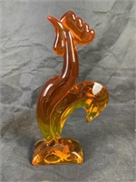 Viking Art Glass Kellogg Rooster, 9.75" h.