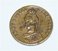 Queen Victoria Miniature Brass Coin 1887