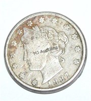 U.S. Five Cents Liberty Nickel 1887