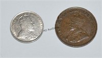 King Edward VII Canada 5 Cents Silver Coin 1902