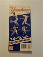 1986 NY Yankees Information Guide