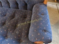 small loveseat love seat wood accents