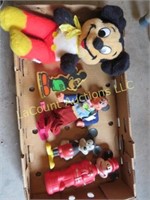 vintage mickey mouse disney lot plush puppet