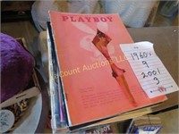 9 1960's playboy magazines 3 from 2001