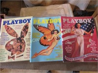 12 1970's playboy magazines