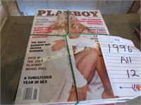 12 Playboy magazines from 1996 full year