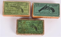 THREE VINTAGE .32 S&W PICTURE BOXES