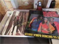 stack vintage records LP albums Marley
