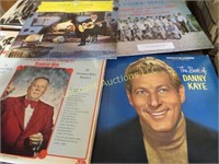 stack vintage records LP albums assorted