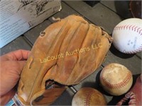 baseball gloves & balls