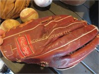 baseball gloves & balls