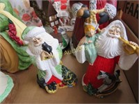 many Painted Ceramics Christmas figures