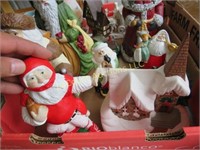 many Painted Ceramics Christmas figures