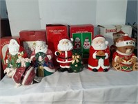 Assorted Santa Cookie Jars