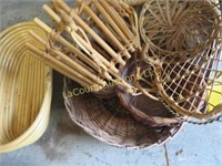 assorted mini wicker chairs baskets misc