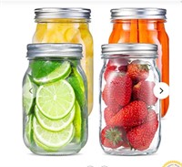 EAXCK4 PACK 32 oz Mason Jars with Lids