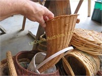 many assorted wicker baskets great selection