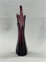 Deep Purple Blown Glass Vase