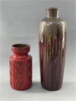 Two Glazed Ceramic Vases
