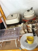 electric skillet pots pans misc kitchen items